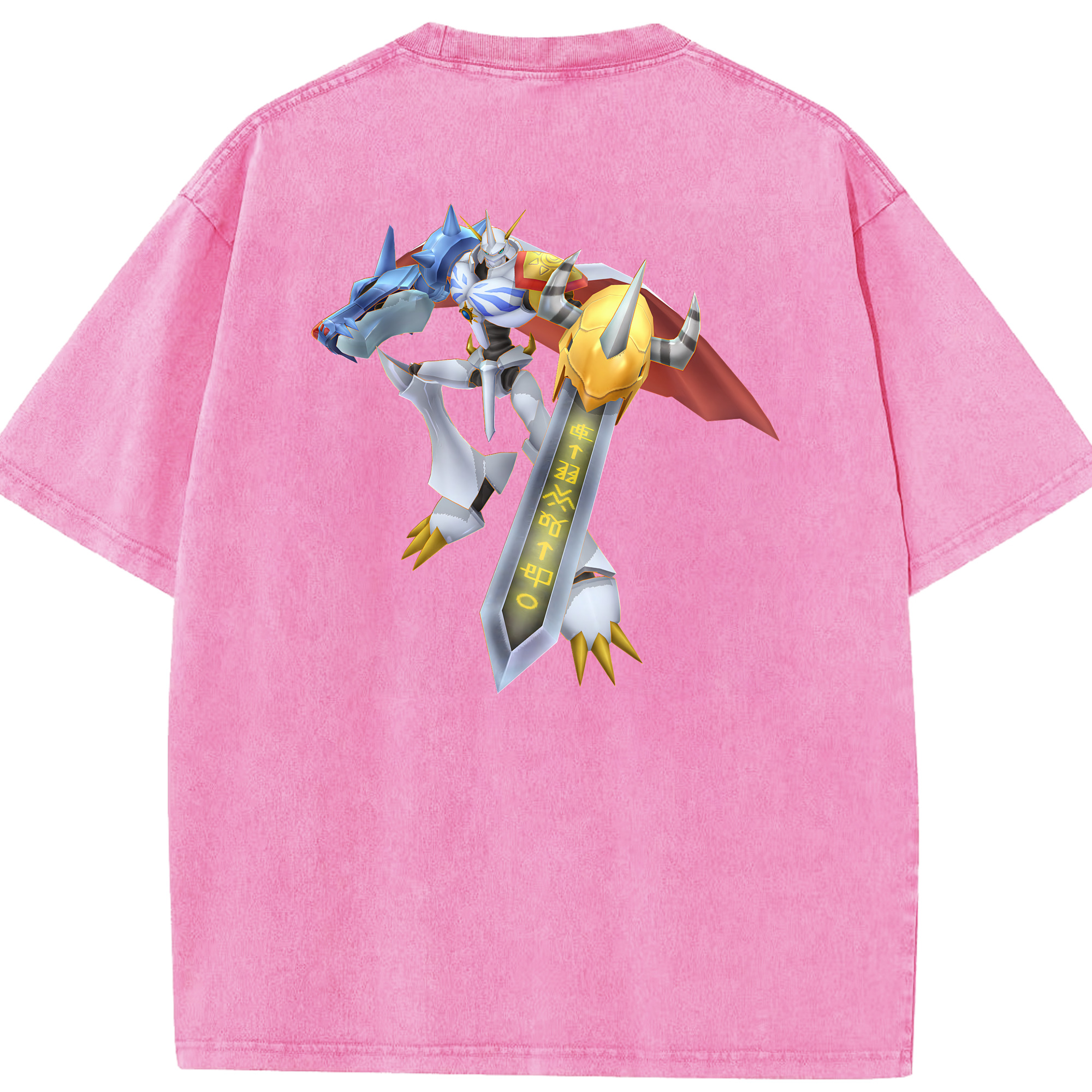 （画像用） Digimon デジタルモンスター/デジモン 綿100% ヴィンテージ風 半袖Tシャツ（背面プリント）